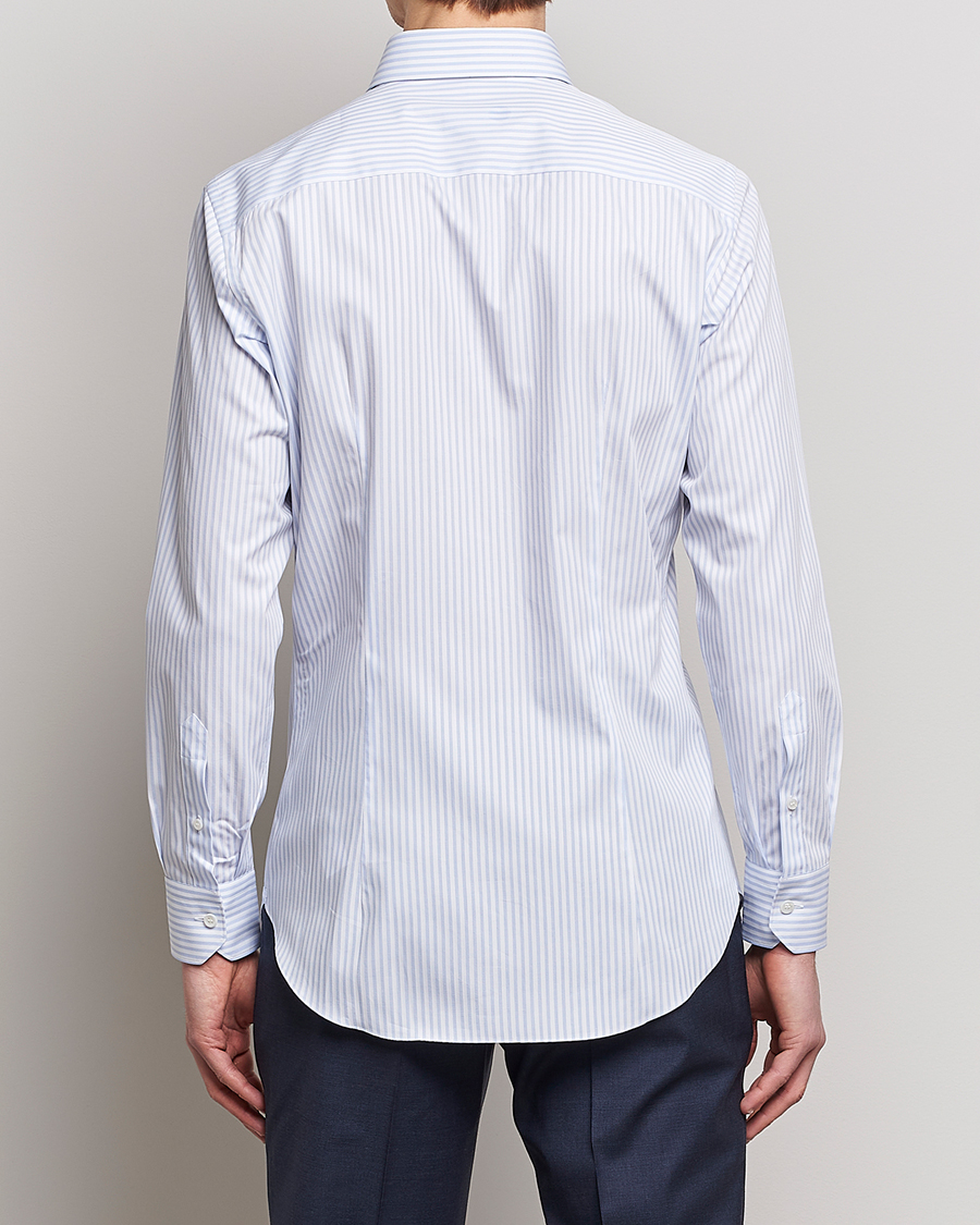 Mies | Kauluspaidat | Brioni | Slim Fit Dress Shirt Light Blue Stripe