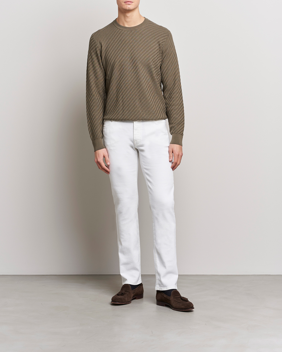 Mies | Housut | Brioni | Slim Fit 5-Pocket Pants White