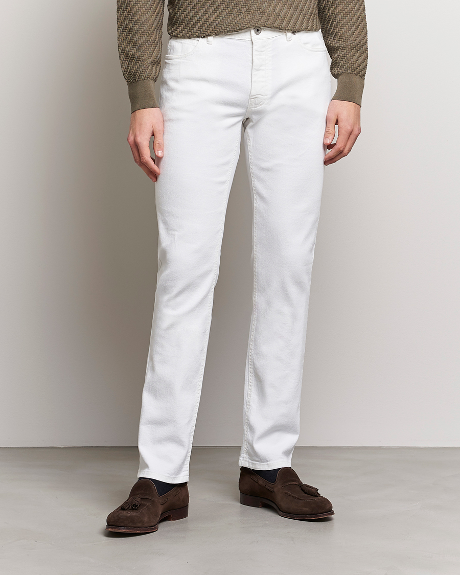 Mies |  | Brioni | Slim Fit 5-Pocket Pants White