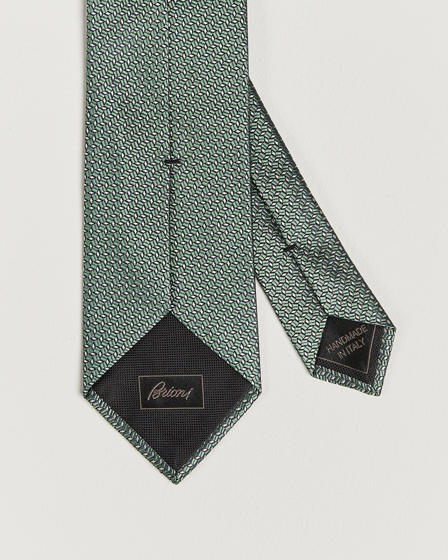 Mies | Brioni Microstructure Silk Tie Light Green | Brioni | Microstructure Silk Tie Light Green