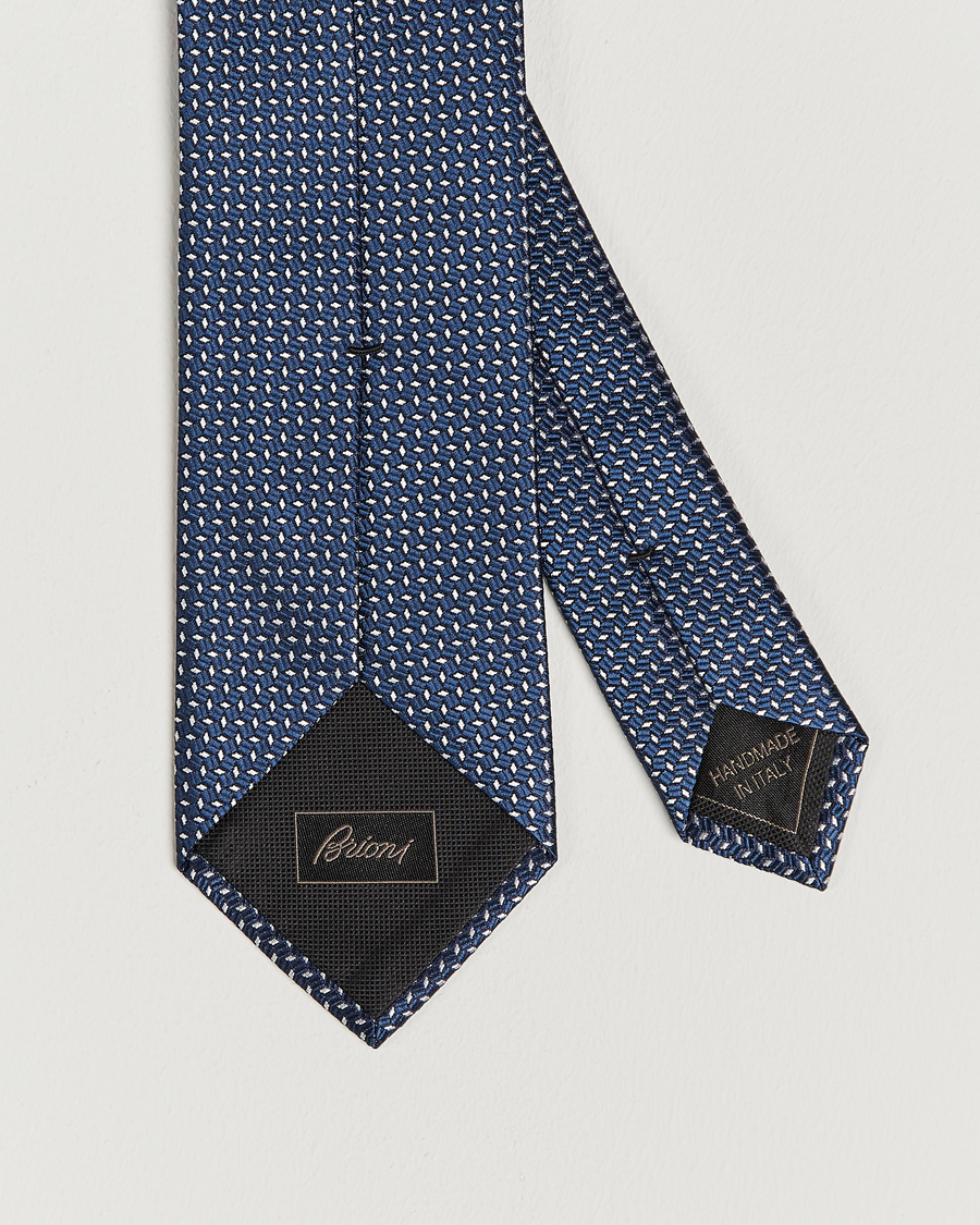 Mies | Brioni Microstructure Silk Tie Navy | Brioni | Microstructure Silk Tie Navy