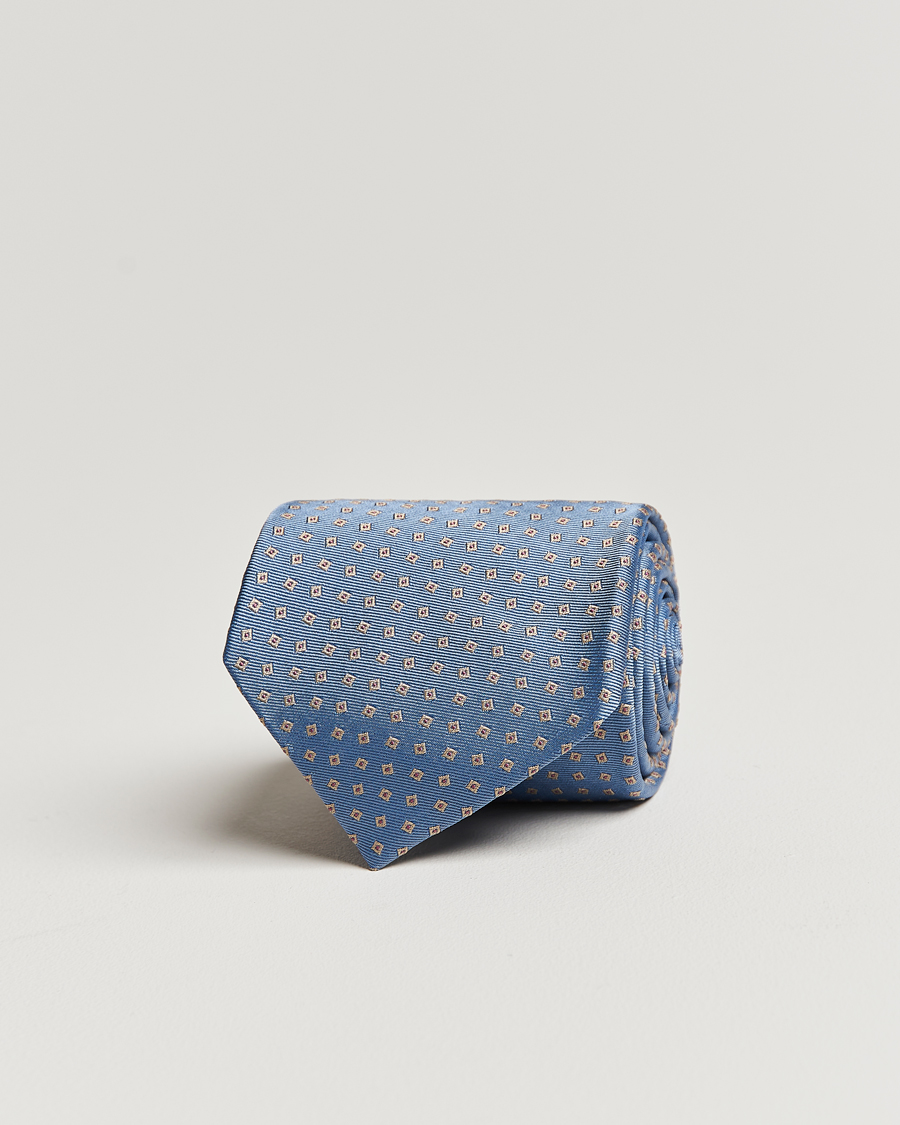 Mies | Brioni Printed Silk Tie Light Blue | Brioni | Printed Silk Tie Light Blue