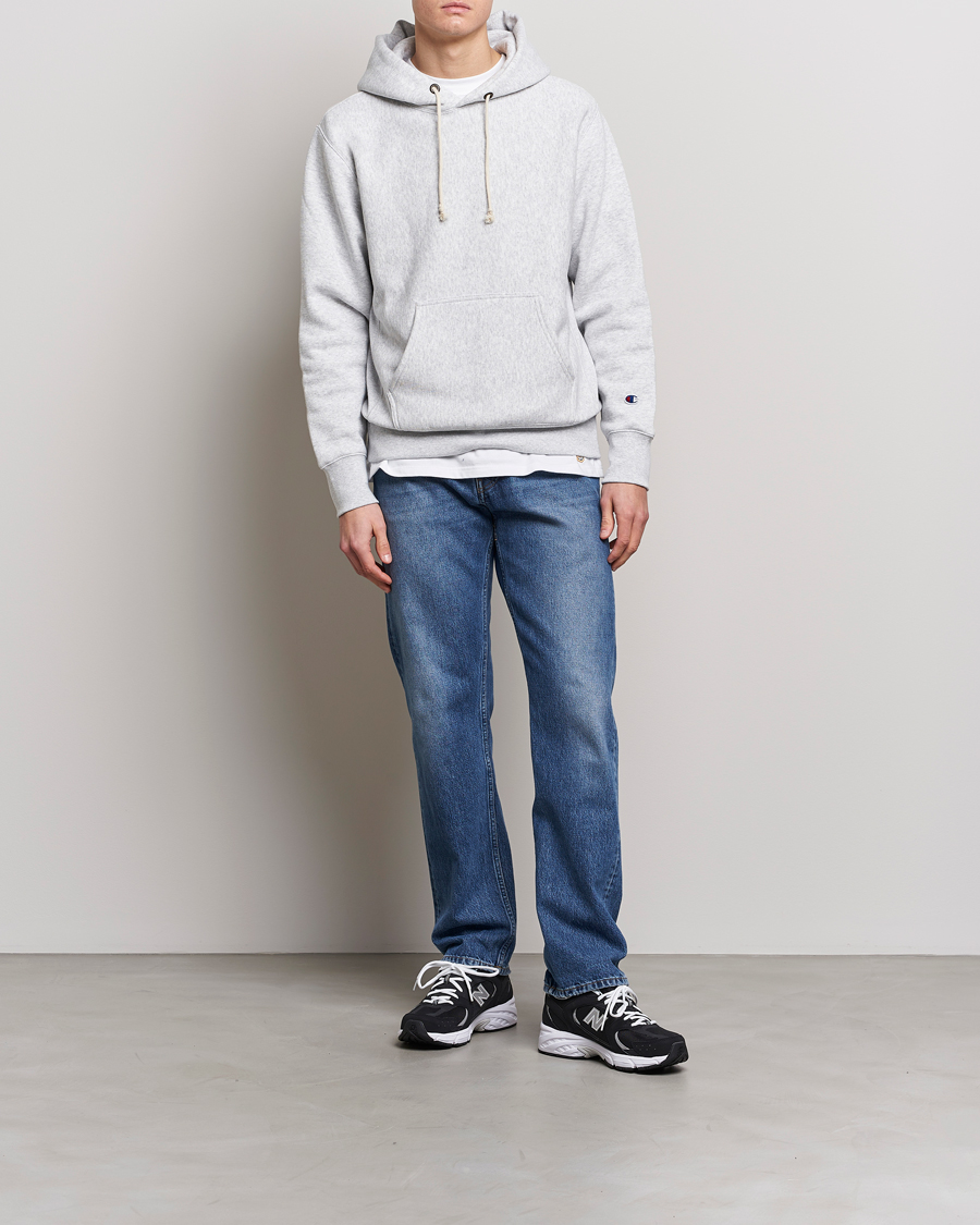 Mies | Puserot | Champion | Reverse Weave Soft Fleece Hood Grey Melange