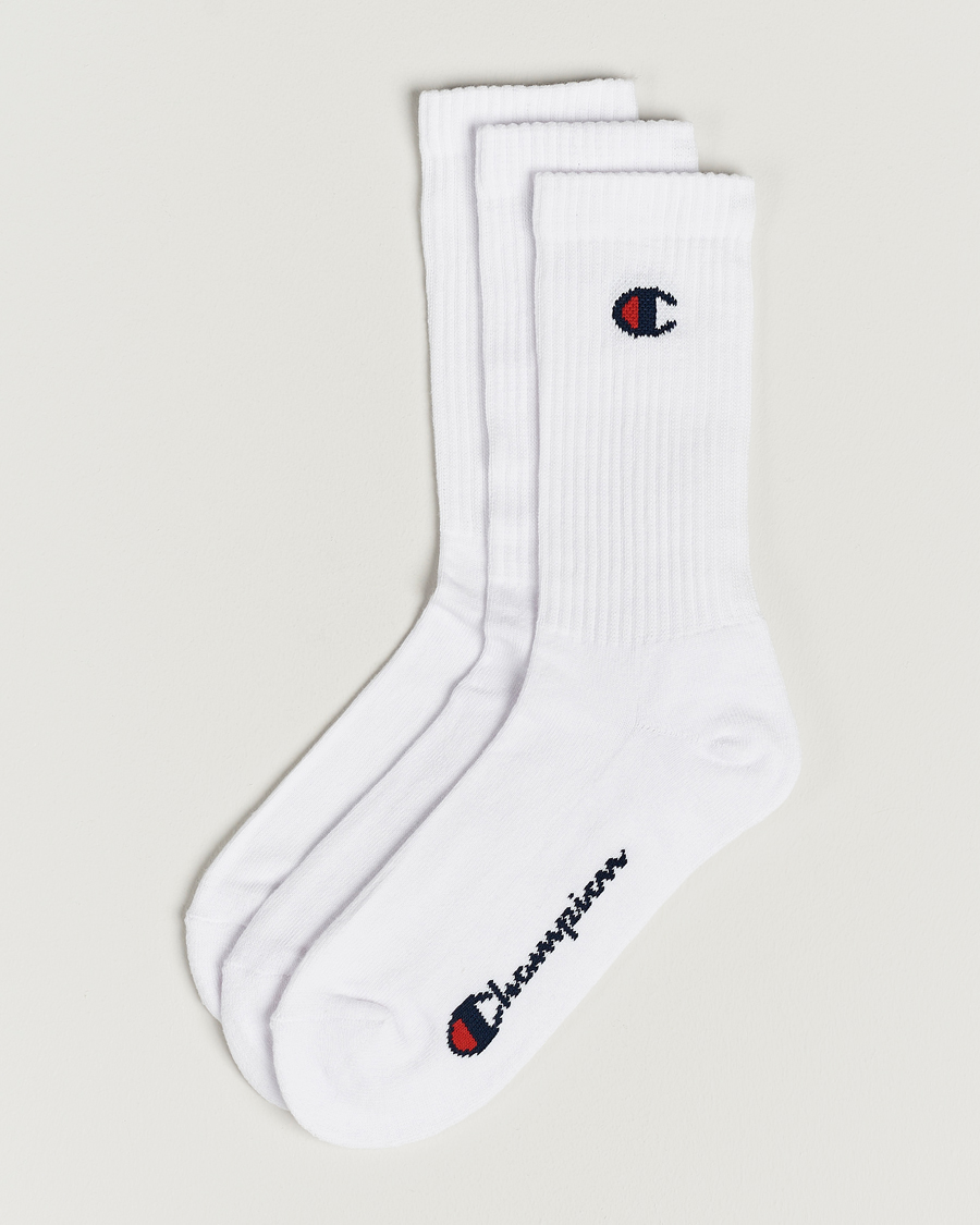 Mies | Alusvaatteet | Champion | 3-Pack Crew Socks White