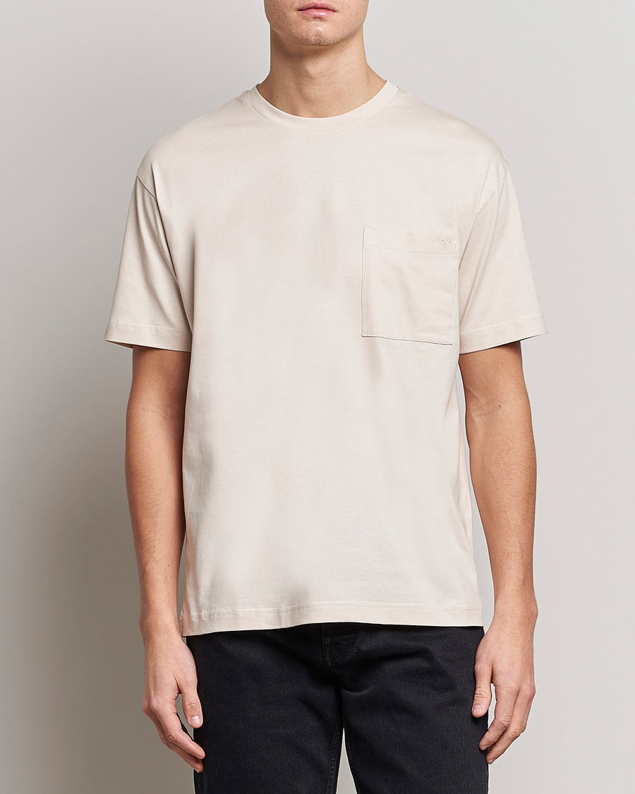 Mies | T-paidat | A.P.C. | Short Sleeve Pocket T-Shirt Ecru