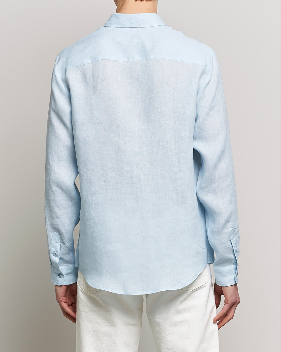 Mies | Kauluspaidat | A.P.C. | Cassel Linen Shirt Light Blue