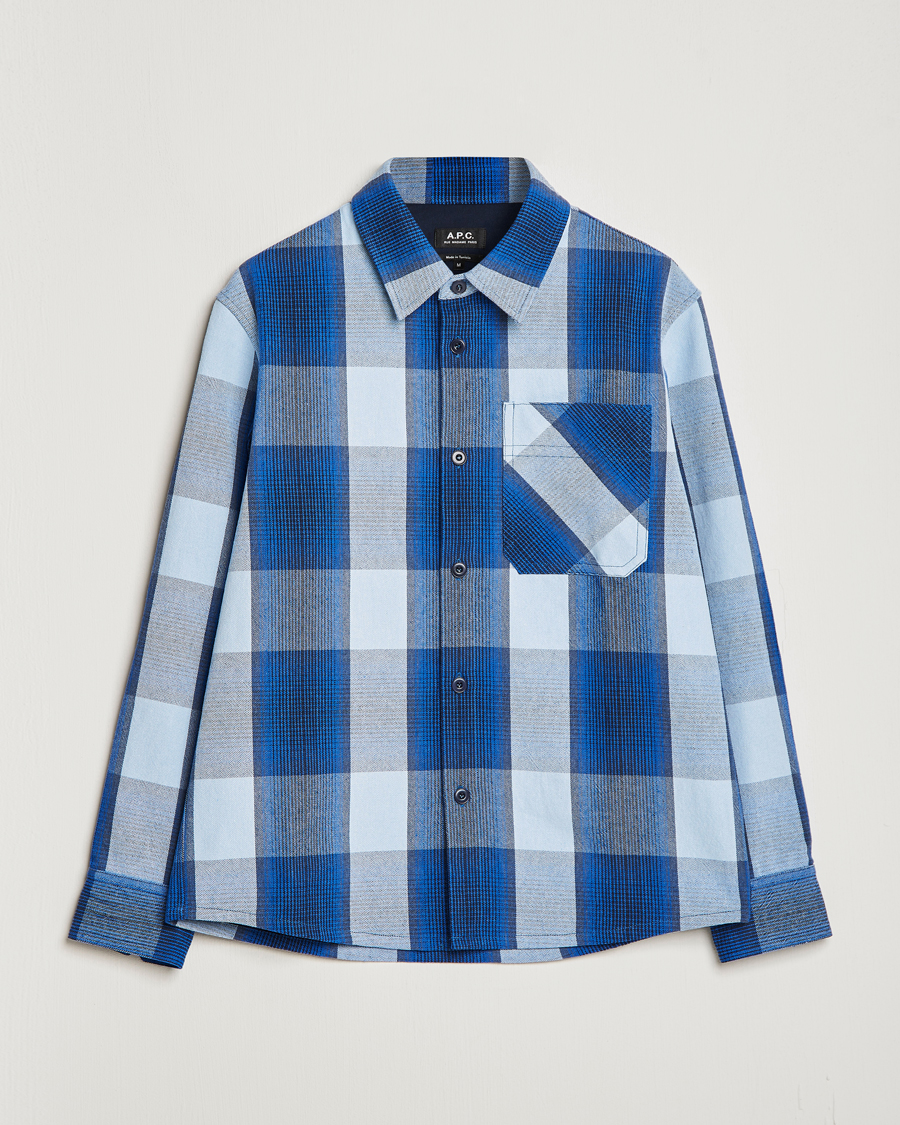 Mies | Kauluspaidat | A.P.C. | Basile Shirt Jacket Blue Plaid