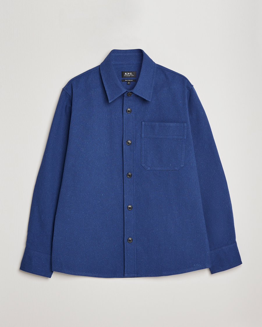 Mies | Kauluspaidat | A.P.C. | Basile Cotton Shirt Jacket Navy