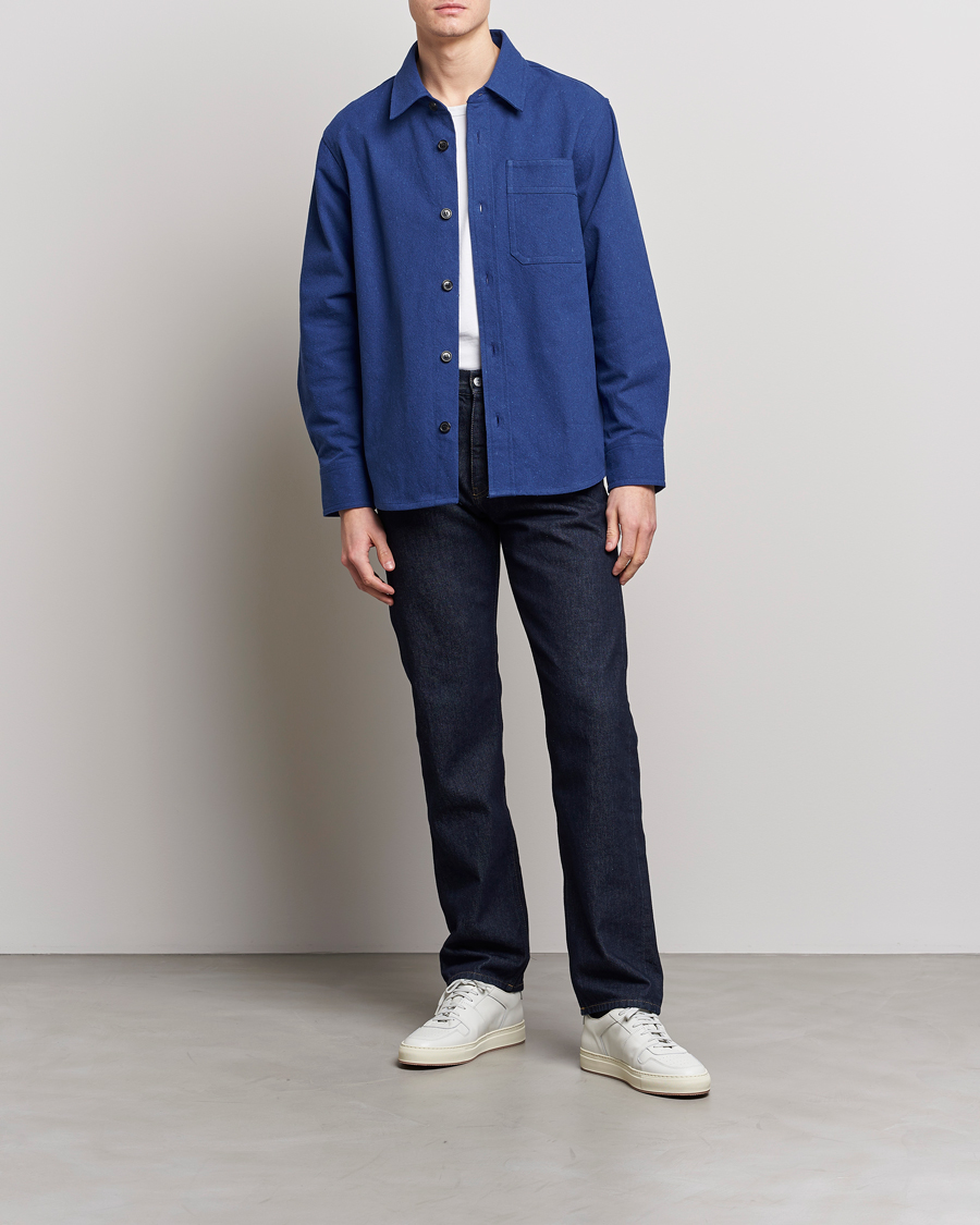 Mies | Kauluspaidat | A.P.C. | Basile Cotton Shirt Jacket Navy