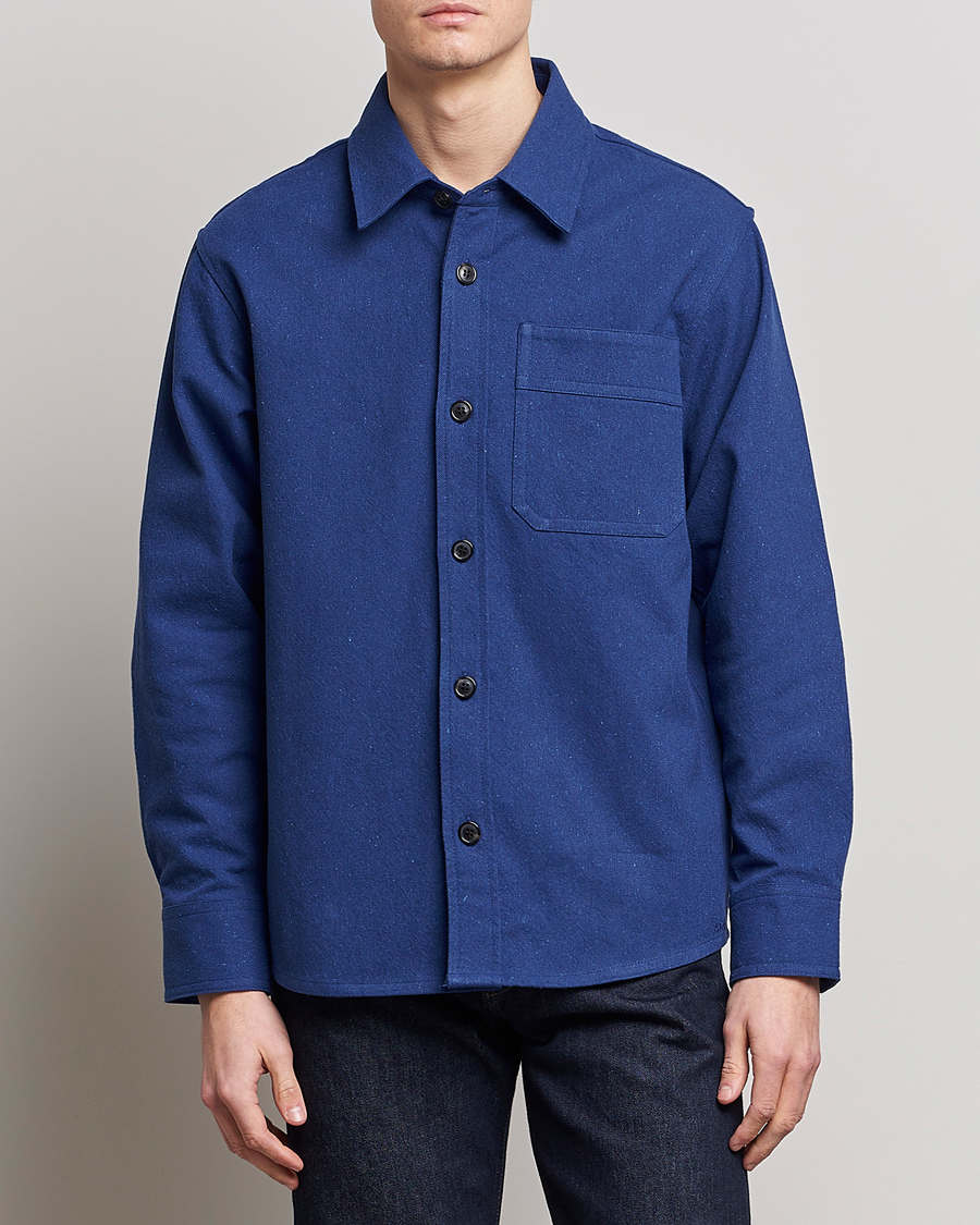 Mies | Overshirts | A.P.C. | Basile Cotton Shirt Jacket Navy