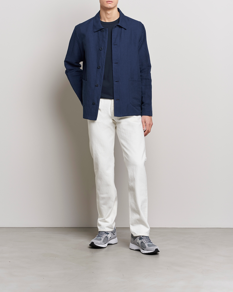 Mies | Takit | A.P.C. | Kerlouan Linen Chore Jacket Navy