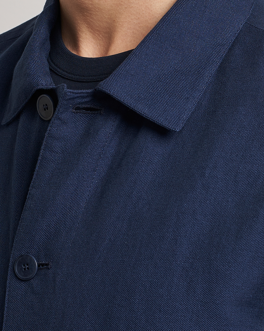 Mies | Takit | A.P.C. | Kerlouan Linen Chore Jacket Navy