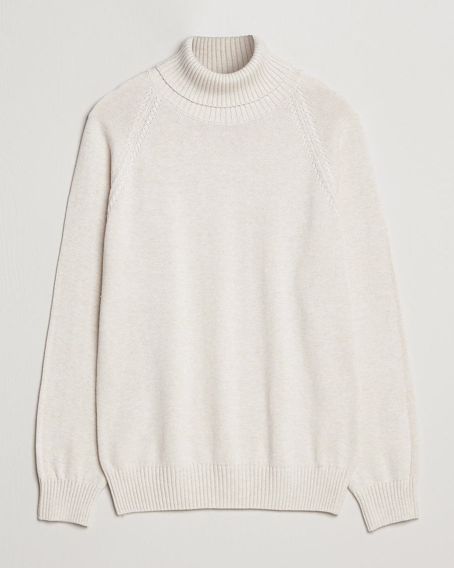 Mies | Puserot | Oscar Jacobson | Connery Cotton Rollneck Off White