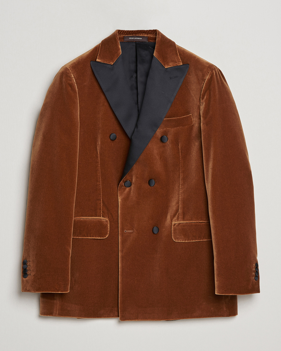 Mies | Pikkutakit | Oscar Jacobson | Farris Tuxedo Velvet DB Blazer Brown