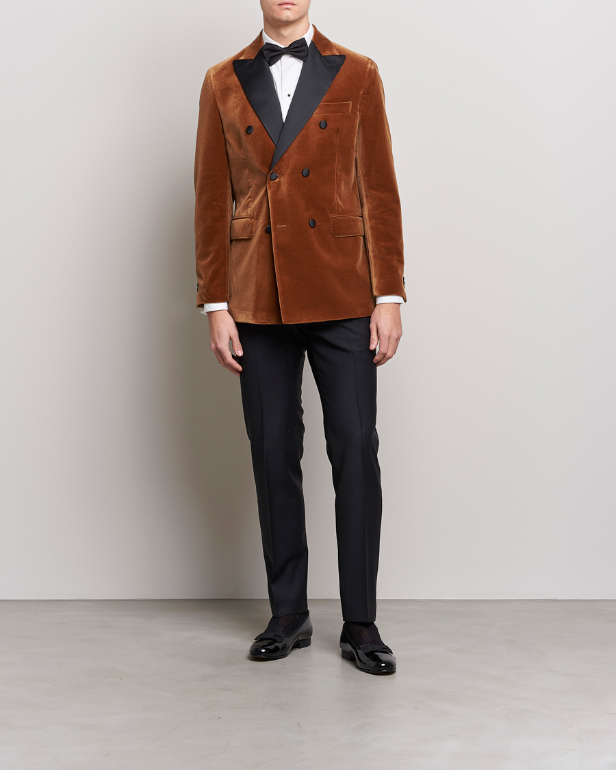 Mies | Pikkutakit | Oscar Jacobson | Farris Tuxedo Velvet DB Blazer Brown