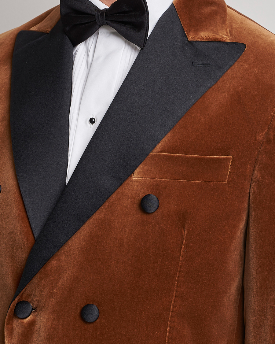 Mies | Pikkutakit | Oscar Jacobson | Farris Tuxedo Velvet DB Blazer Brown