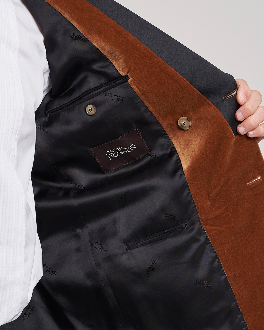 Mies | Pikkutakit | Oscar Jacobson | Farris Tuxedo Velvet DB Blazer Brown