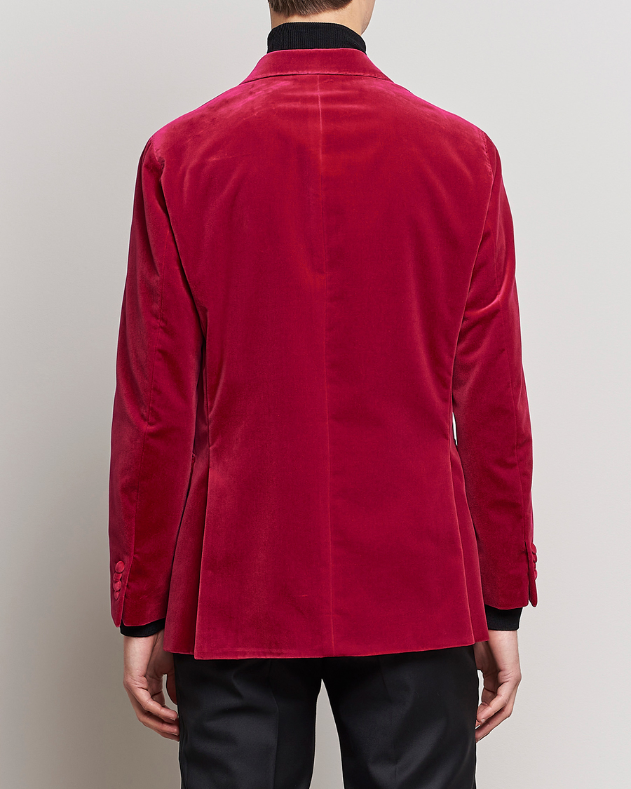 Mies | Pikkutakit | Oscar Jacobson | Farris Double Breasted Velvet Blazer Pink Berries