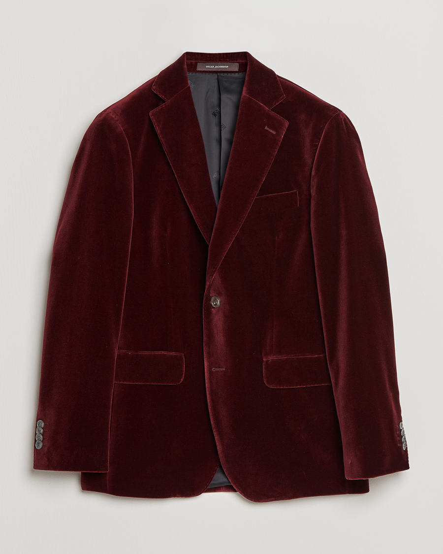 Mies | Pikkutakit | Oscar Jacobson | Fogerty Velvet Blazer Wine