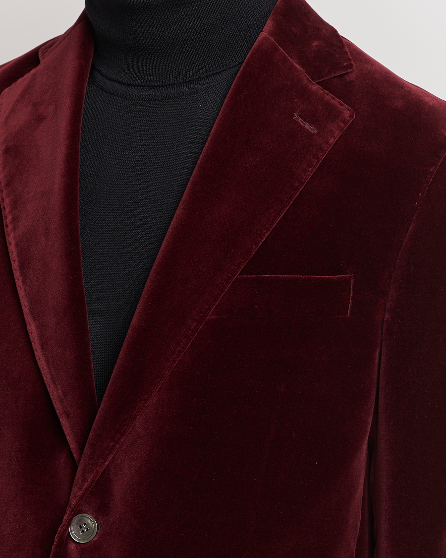 Mies | Pikkutakit | Oscar Jacobson | Fogerty Velvet Blazer Wine
