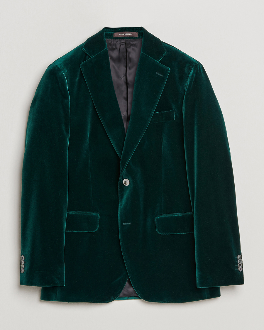 Mies | Pikkutakit | Oscar Jacobson | Fogerty Velvet Blazer Green