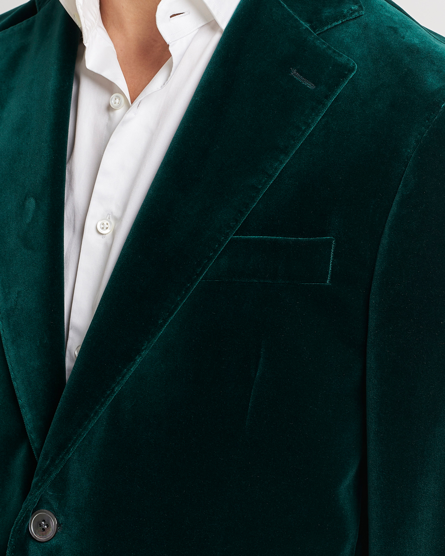 Mies | Pikkutakit | Oscar Jacobson | Fogerty Velvet Blazer Green