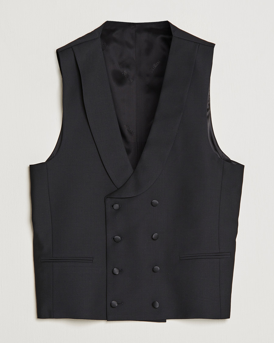 Mies | Pikkutakit | Oscar Jacobson | Hale Wool Tuxedo Waistcoat Black