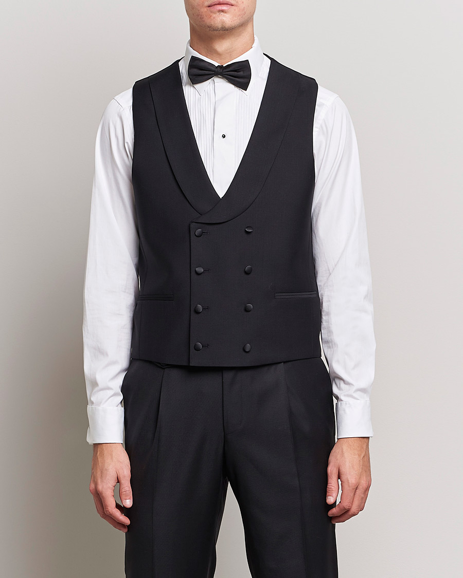 Mies |  | Oscar Jacobson | Hale Wool Tuxedo Waistcoat Black