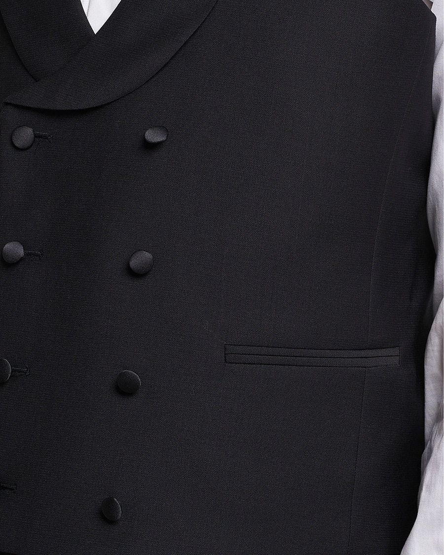 Mies | Pikkutakit | Oscar Jacobson | Hale Wool Tuxedo Waistcoat Black