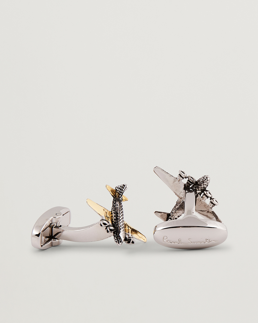 Mies | Paul Smith Airplane Silver Cufflink Gold | Paul Smith | Airplane Silver Cufflink Gold