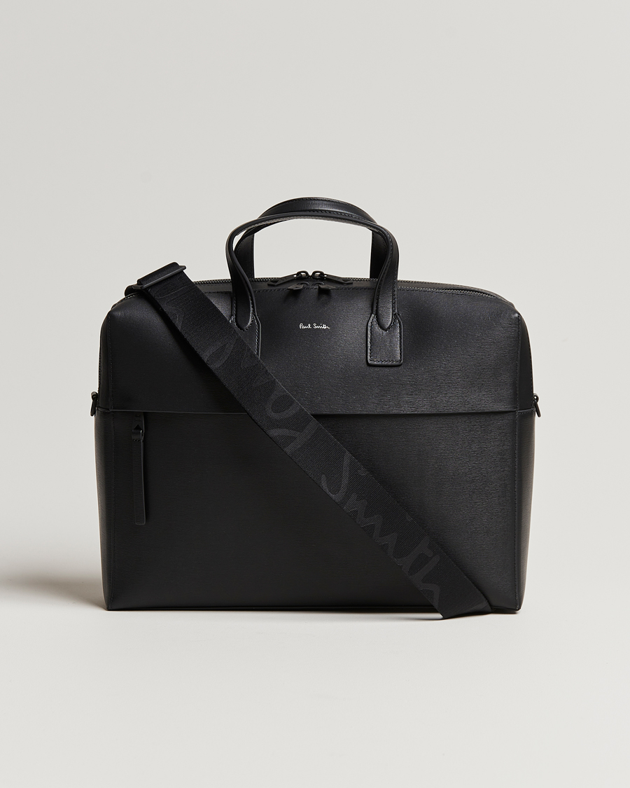 Mies | Paul Smith Leather Double Zip Shoulder Bag Black | Paul Smith | Leather Double Zip Shoulder Bag Black