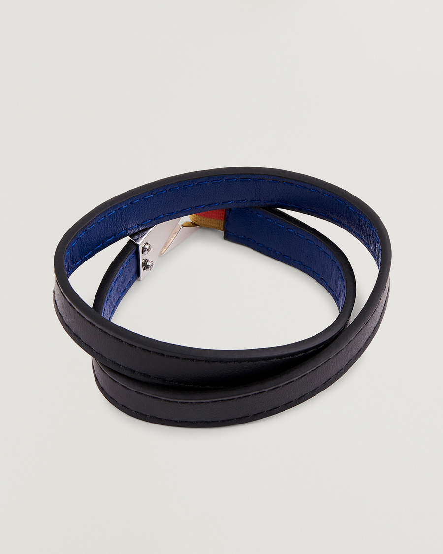 Mies | Paul Smith Leather Hook Wrap Bracelet Black | Paul Smith | Leather Hook Wrap Bracelet Black