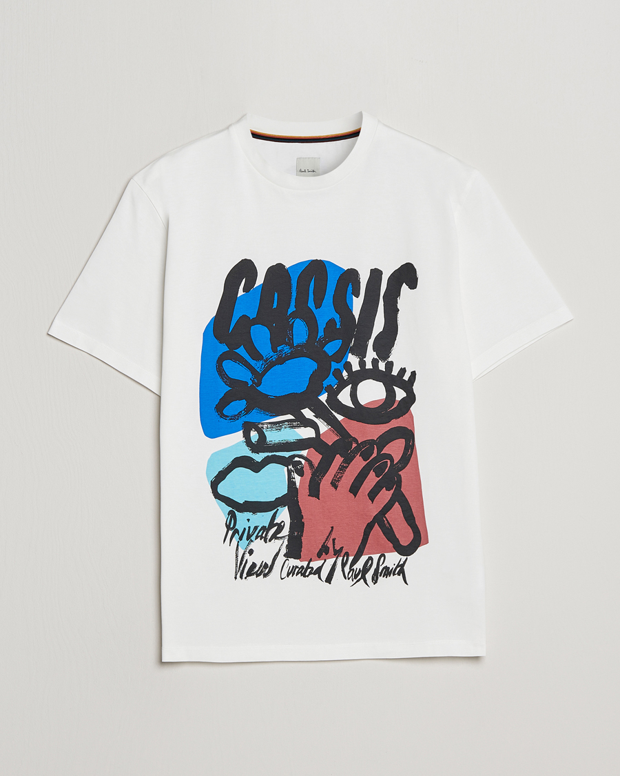 Mies | T-paidat | Paul Smith | Cassis Print T-Shirt White