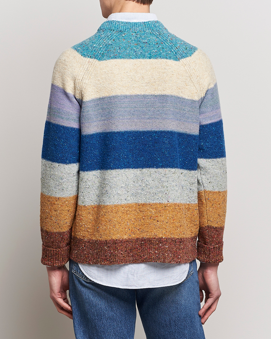 Mies | Puserot | Paul Smith | Heavy Knitted Stripe Sweater Blue