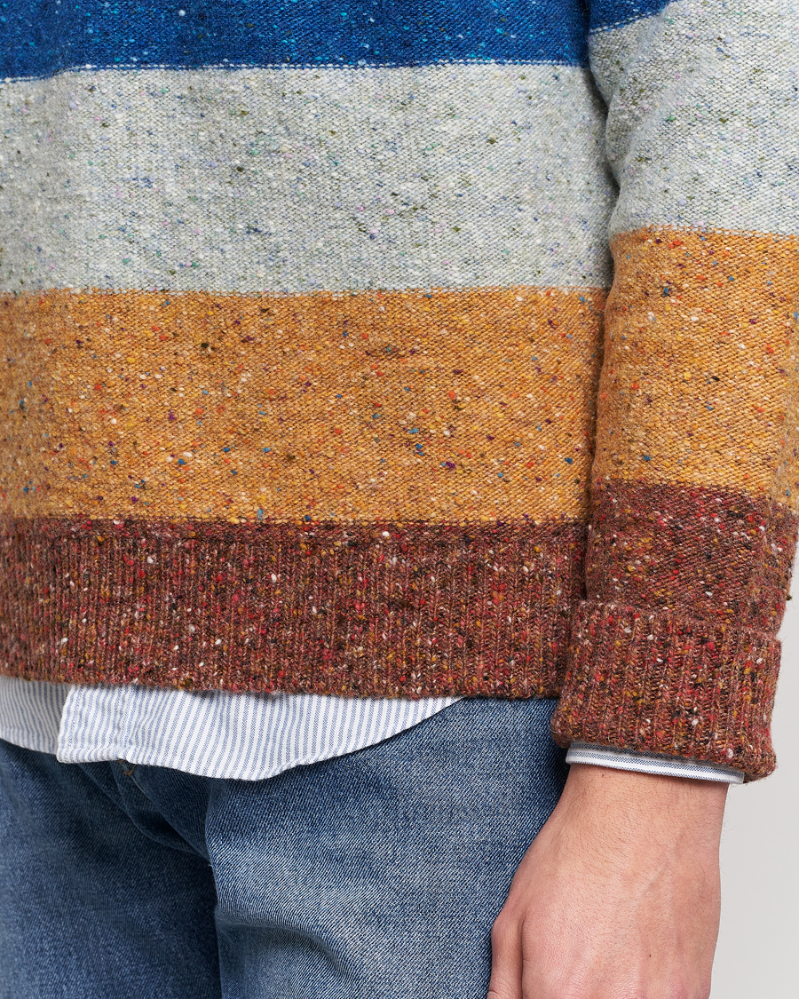 Mies | Puserot | Paul Smith | Heavy Knitted Stripe Sweater Blue