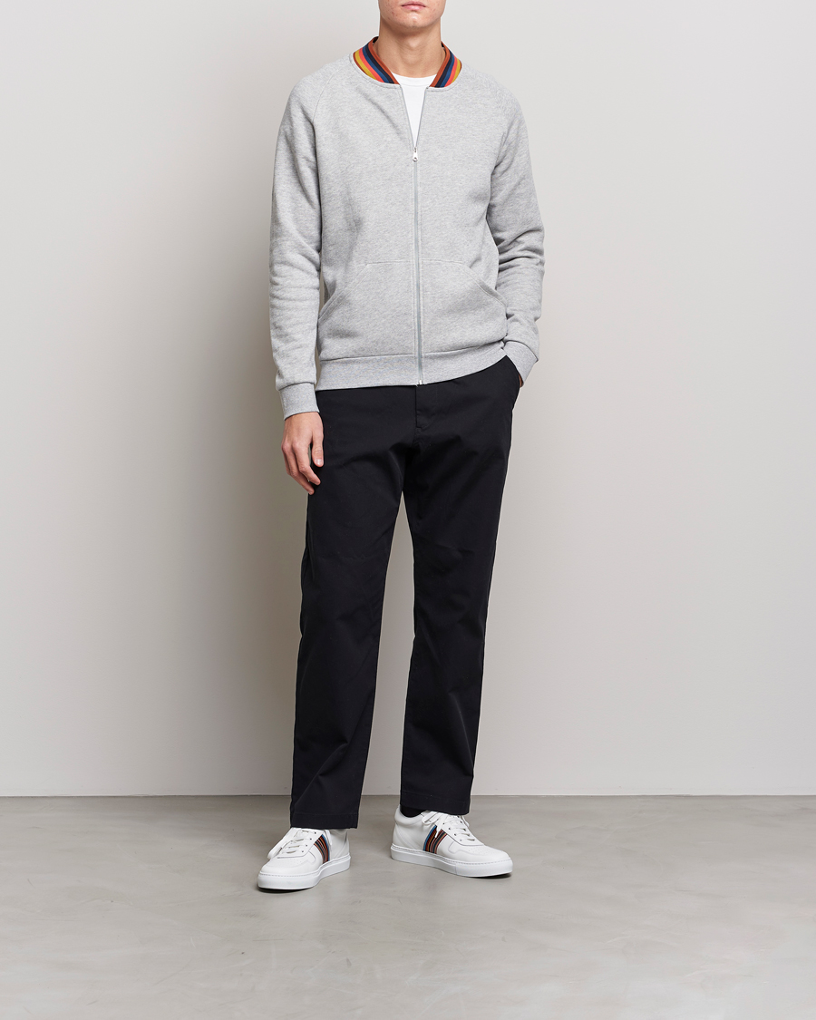 Mies | Paul Smith Bright Stripe Sweat Full Zip Grey | Paul Smith | Bright Stripe Sweat Full Zip Grey