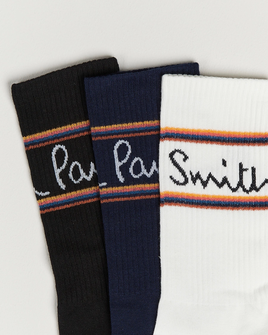 Mies |  | Paul Smith | 3-Pack Logo Socks Black/White