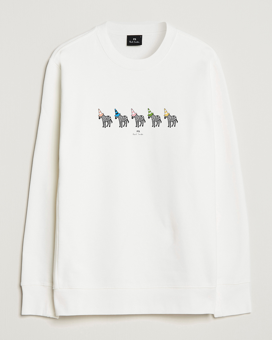 Mies | Puserot | PS Paul Smith | Zebra Organic Cotton Sweatshirt Ecru