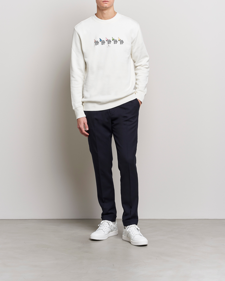 Mies | Puserot | PS Paul Smith | Zebra Organic Cotton Sweatshirt Ecru