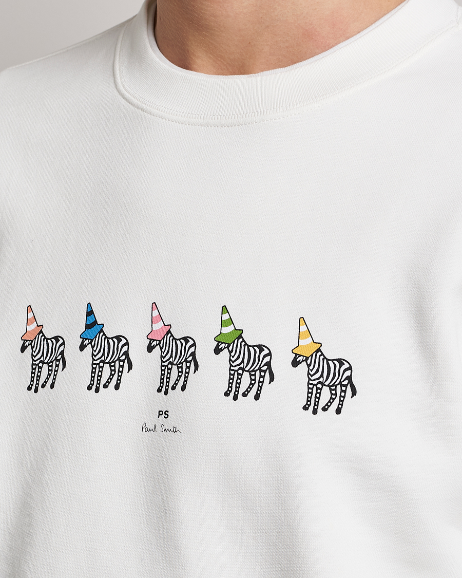 Mies | Puserot | PS Paul Smith | Zebra Organic Cotton Sweatshirt Ecru