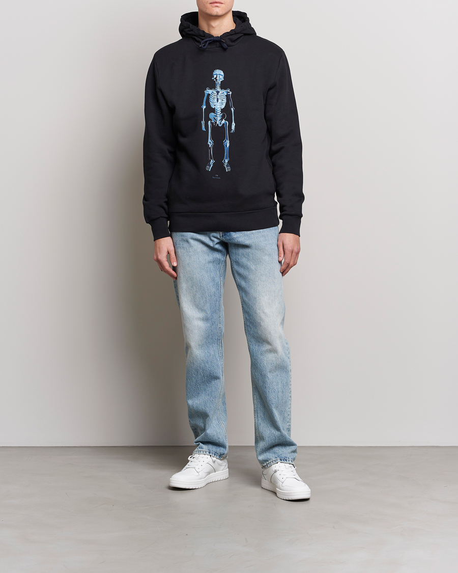 Mies | Puserot | PS Paul Smith | Skeleton Organic Cotton Hoodie Black