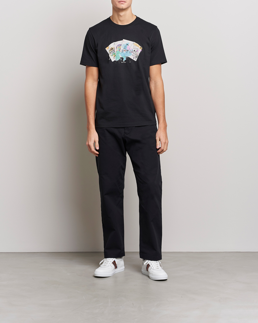 Mies |  | PS Paul Smith | Card Regular Organic Cotton T-shirt Black