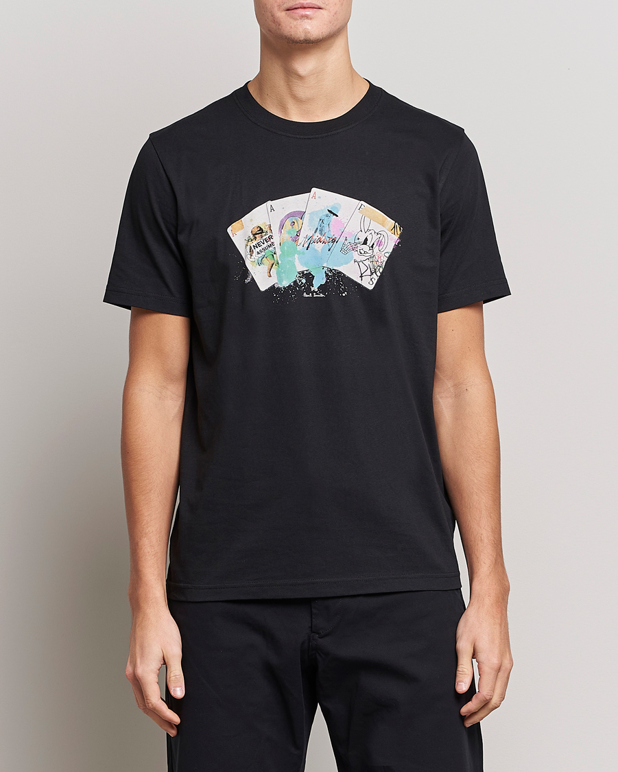 Mies |  | PS Paul Smith | Card Regular Organic Cotton T-shirt Black