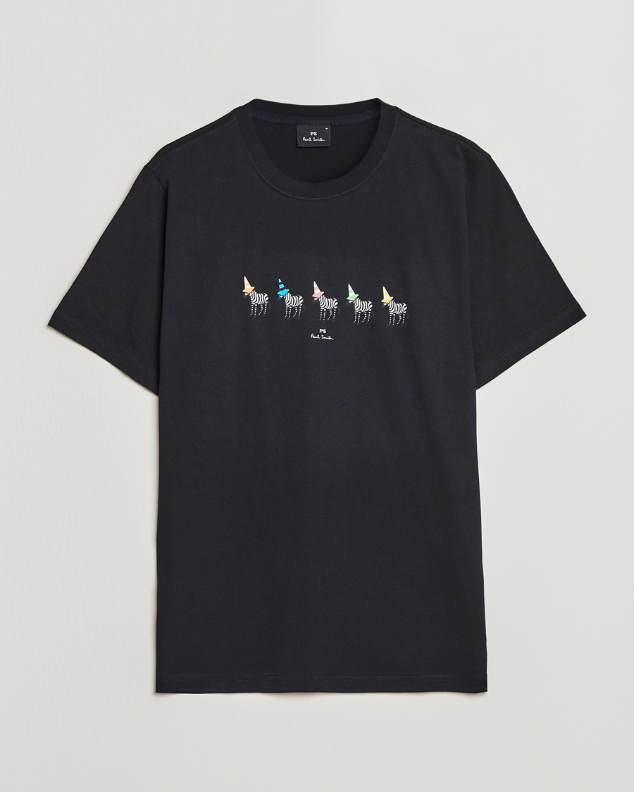 Mies | T-paidat | PS Paul Smith | Zebra Cones Regular Organic Cotton T-shirt Black