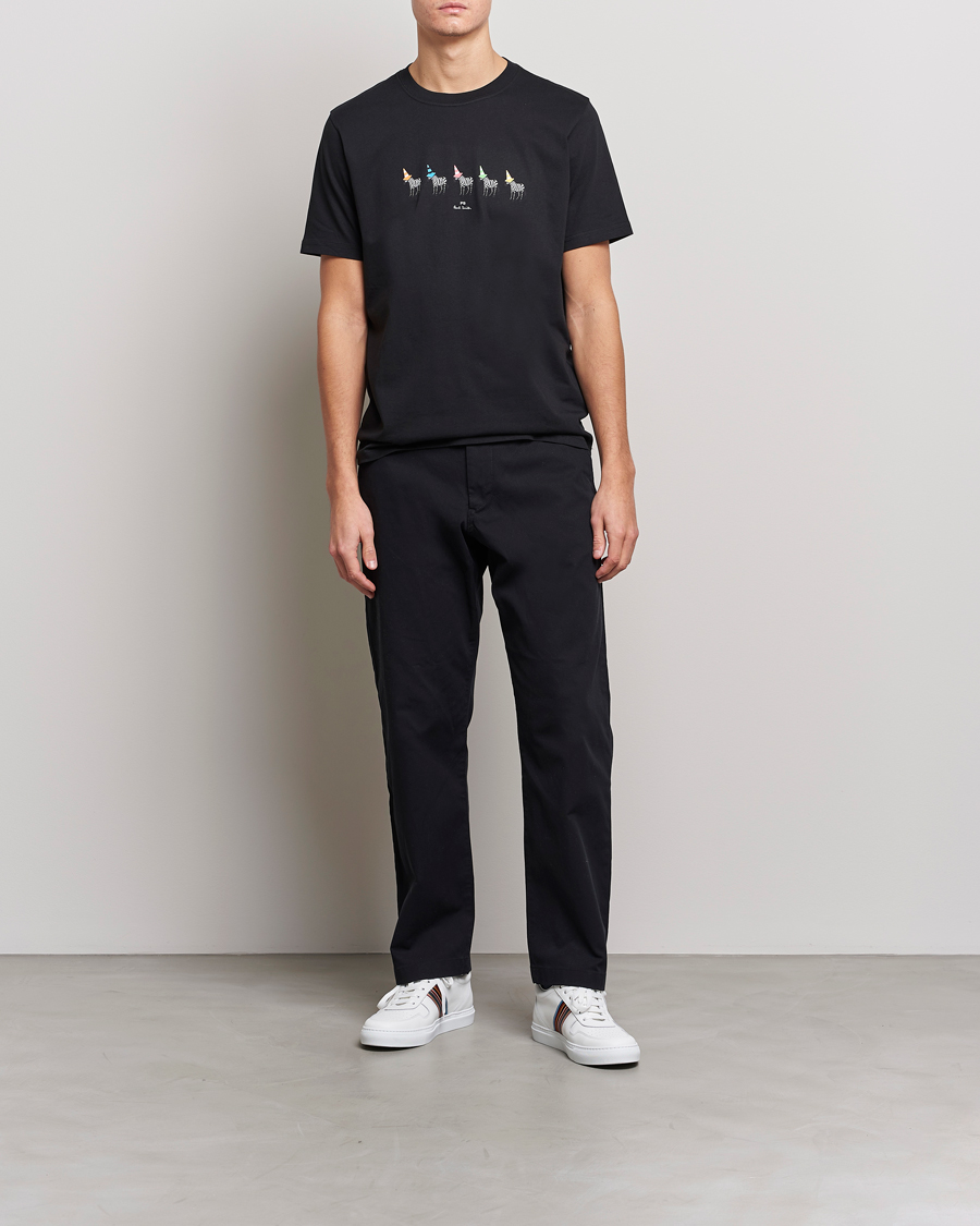 Mies | T-paidat | PS Paul Smith | Zebra Cones Regular Organic Cotton T-shirt Black