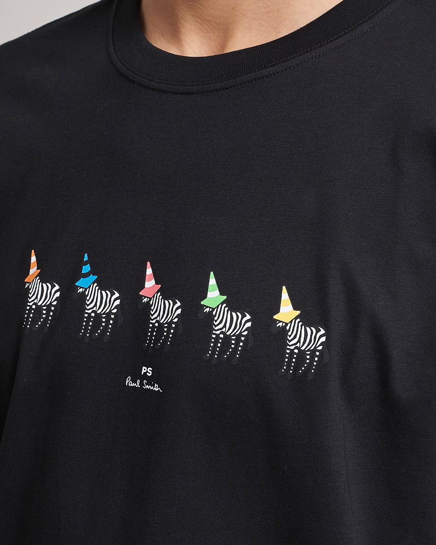 Mies | T-paidat | PS Paul Smith | Zebra Cones Regular Organic Cotton T-shirt Black