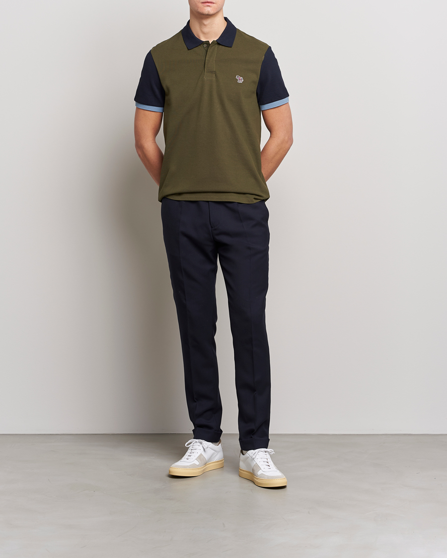 Mies | Pikeet | PS Paul Smith | Organic Cotton Pique Green/Navy