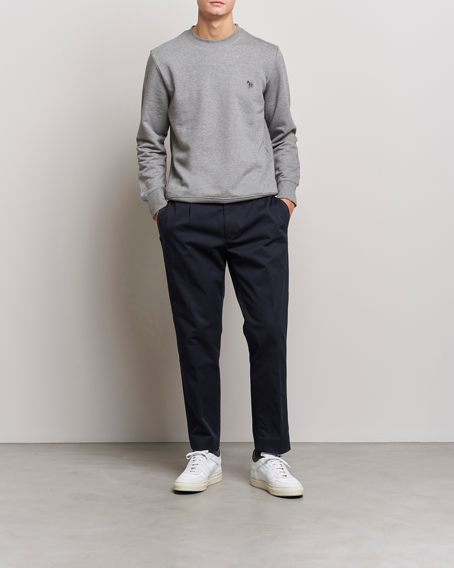 Mies | Puserot | PS Paul Smith | Zebra Organic Cotton Sweatshirt Grey Melange