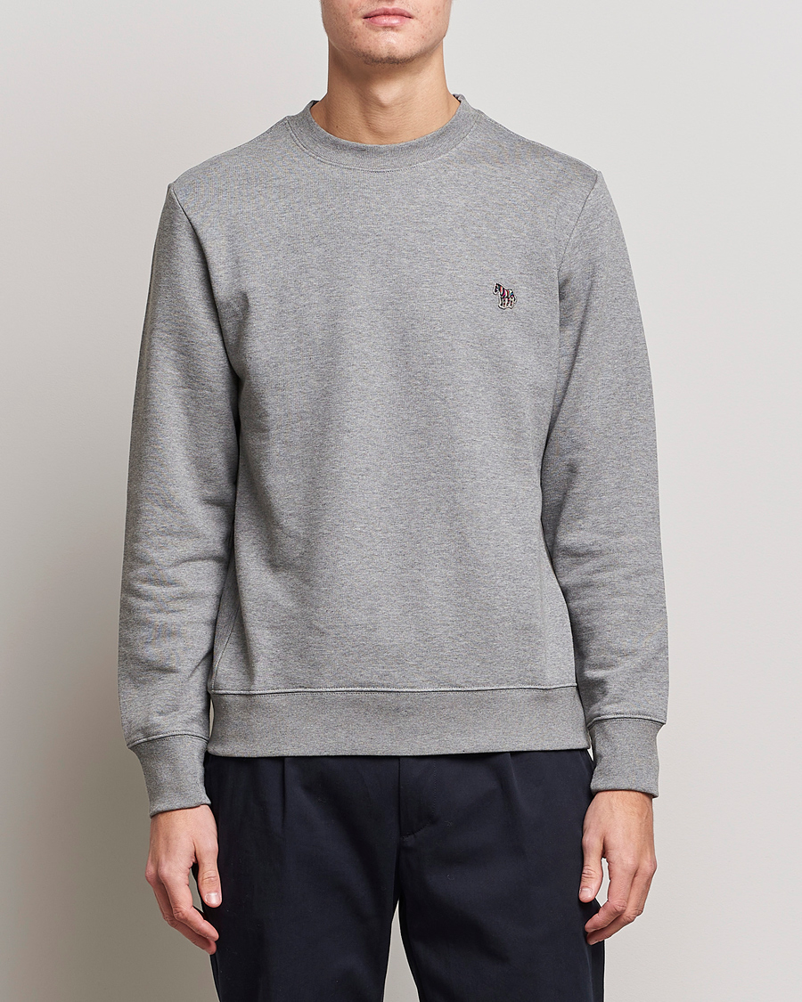 Mies | Puserot | PS Paul Smith | Zebra Organic Cotton Sweatshirt Grey Melange