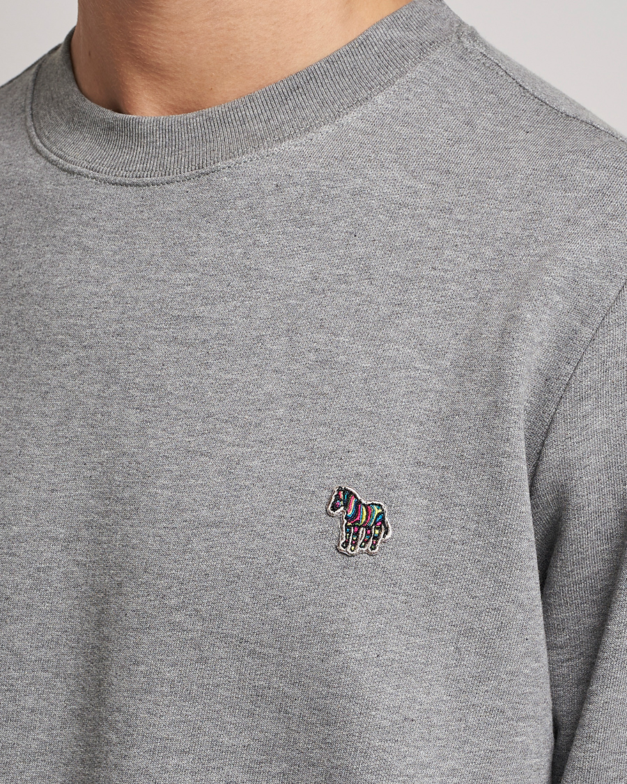 Mies | Puserot | PS Paul Smith | Zebra Organic Cotton Sweatshirt Grey Melange